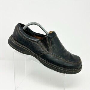 Born Men's Loafers Black Leather Slip-On Comfort Shoes Size 12 EU 43 Casual